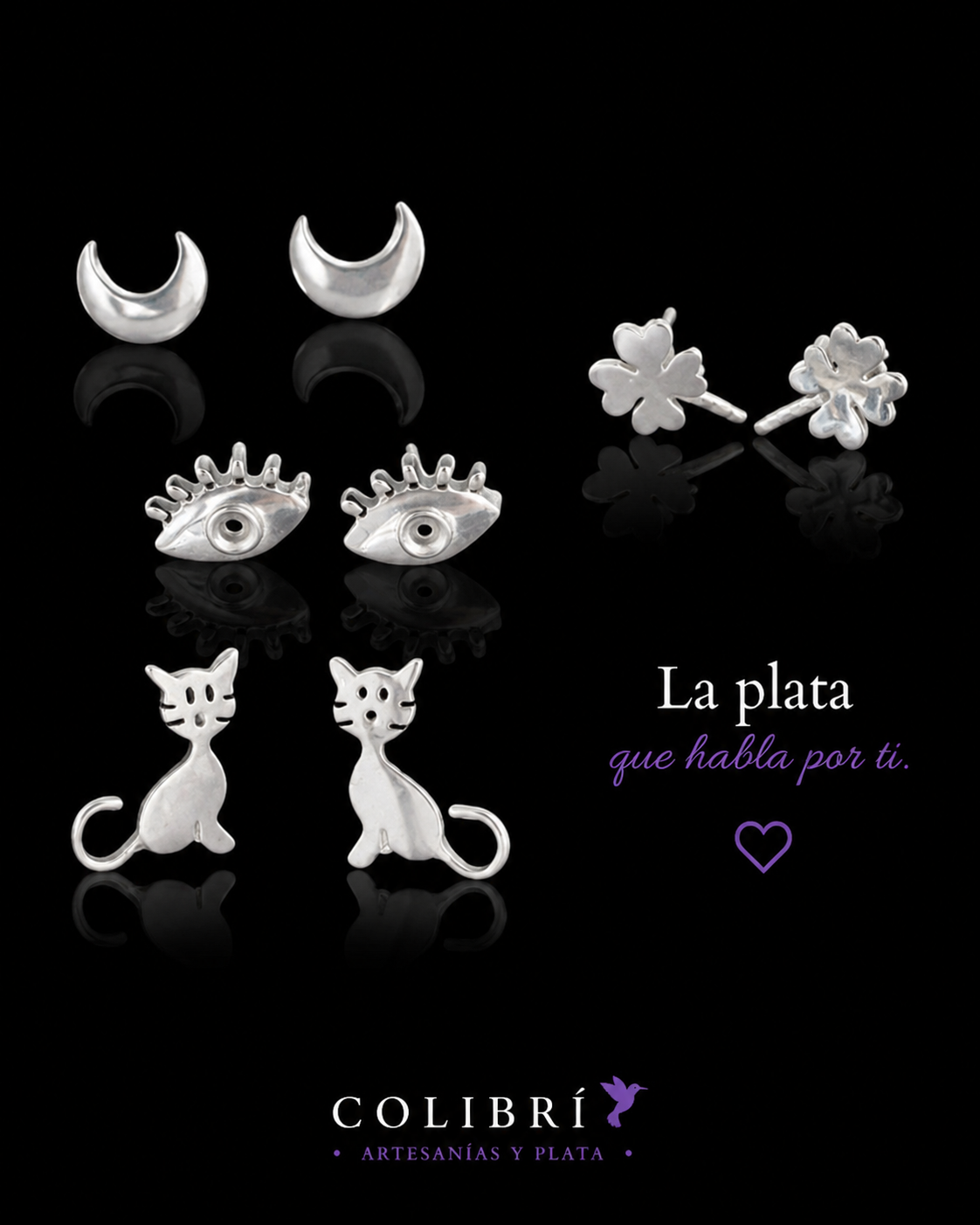 Aretes Figuritas de Plata