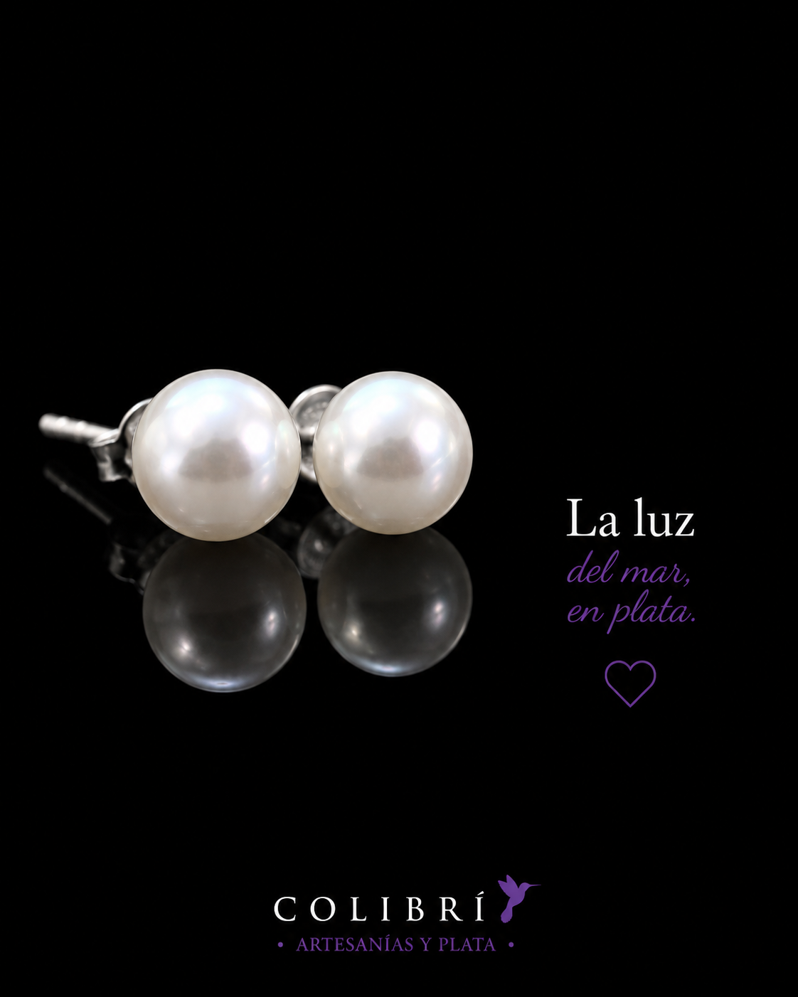Aretes de Perla Blanca