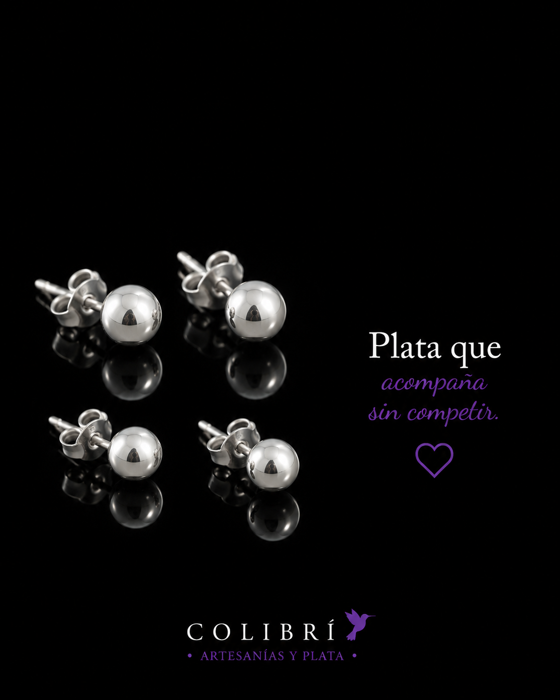 Aretes Perla de Plata Mini
