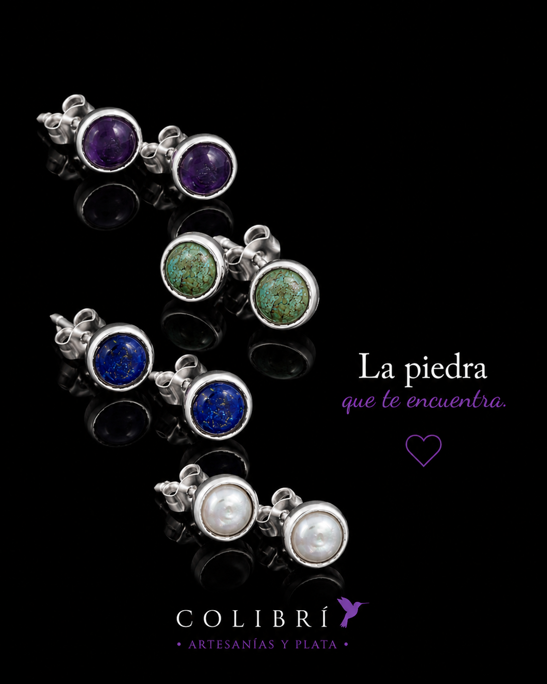 Aretes de Piedra Natural