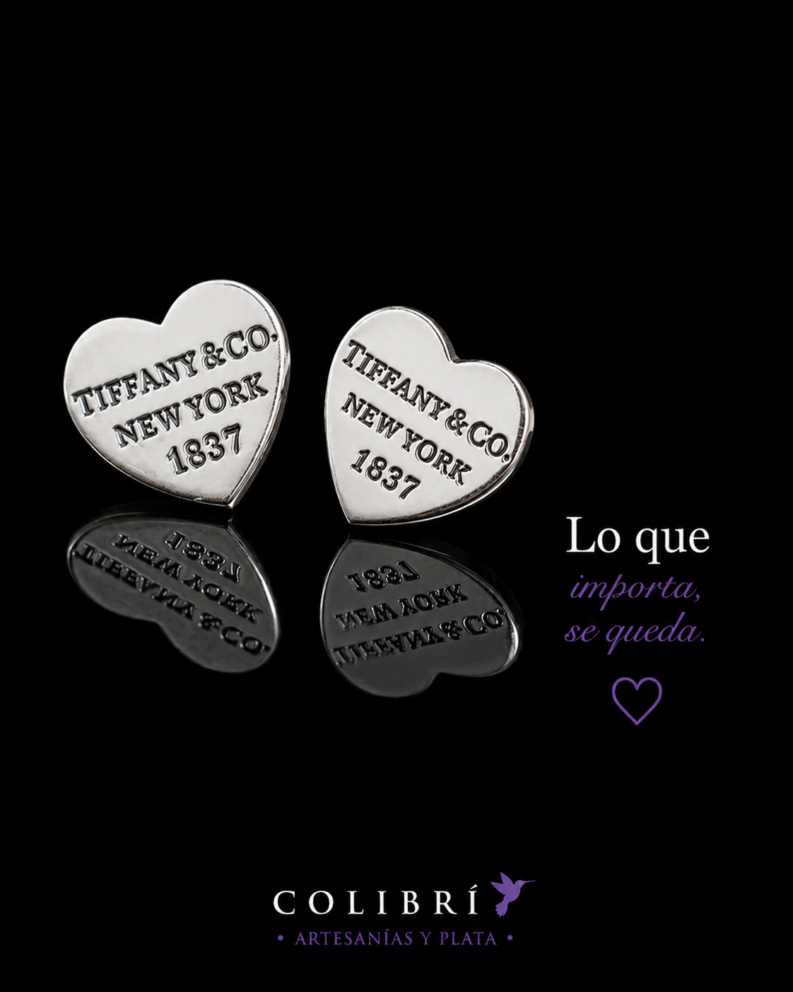 Aretes Corazón Grabado