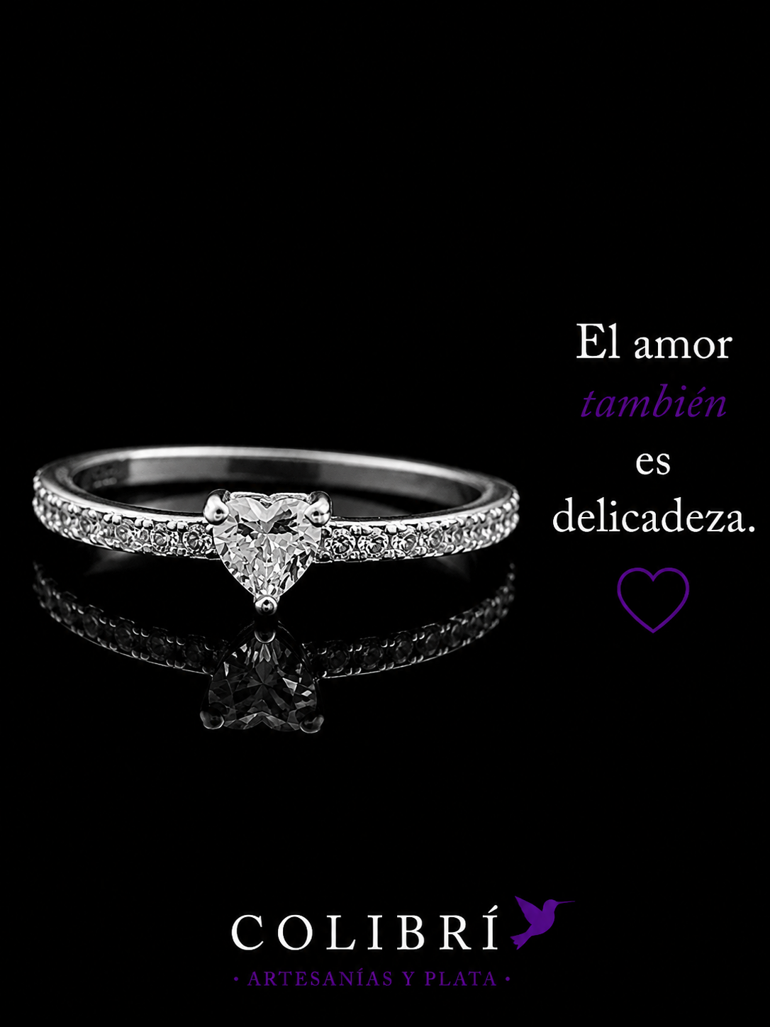 Anillo Corazón de Circonia