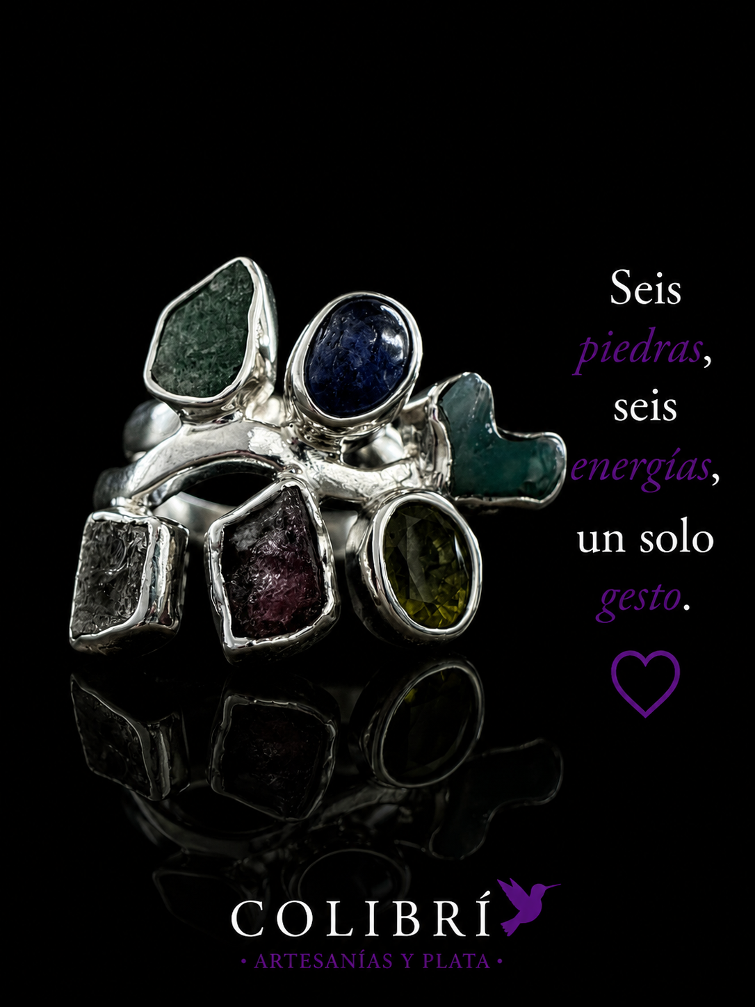 Anillo de Autor Ramo de Gemas