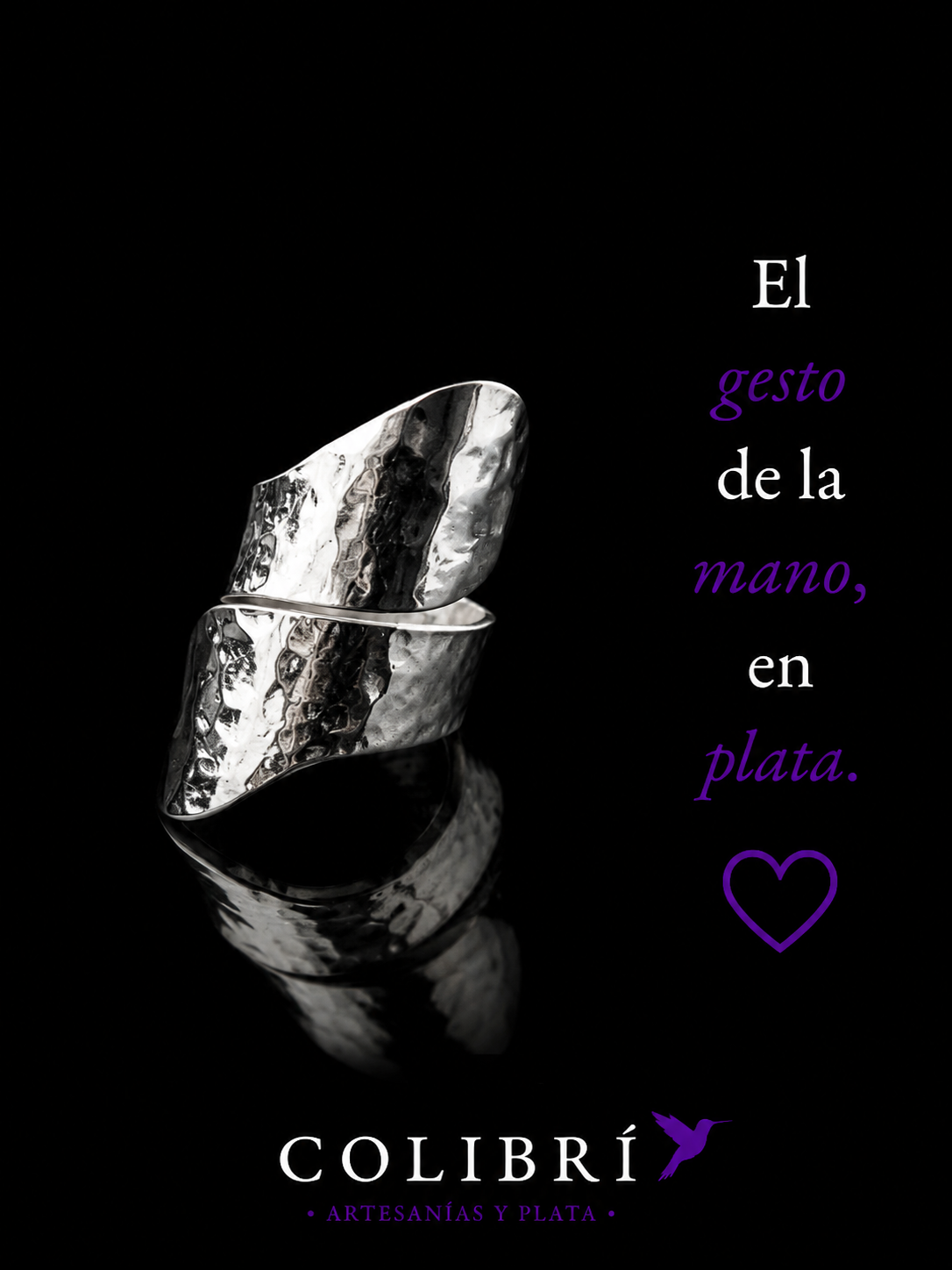 Anillo Espiral Martillado