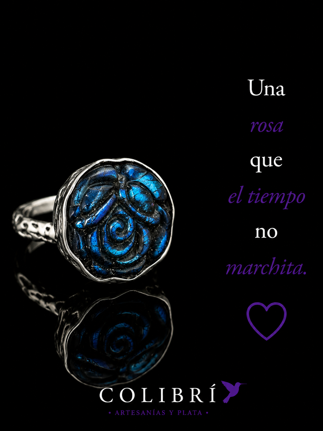 Anillo Rosa de Labradorita