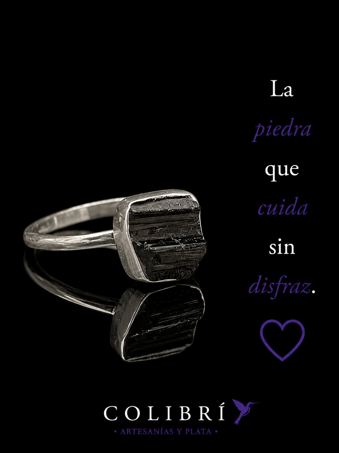 Anillo Solitario de Turmalina