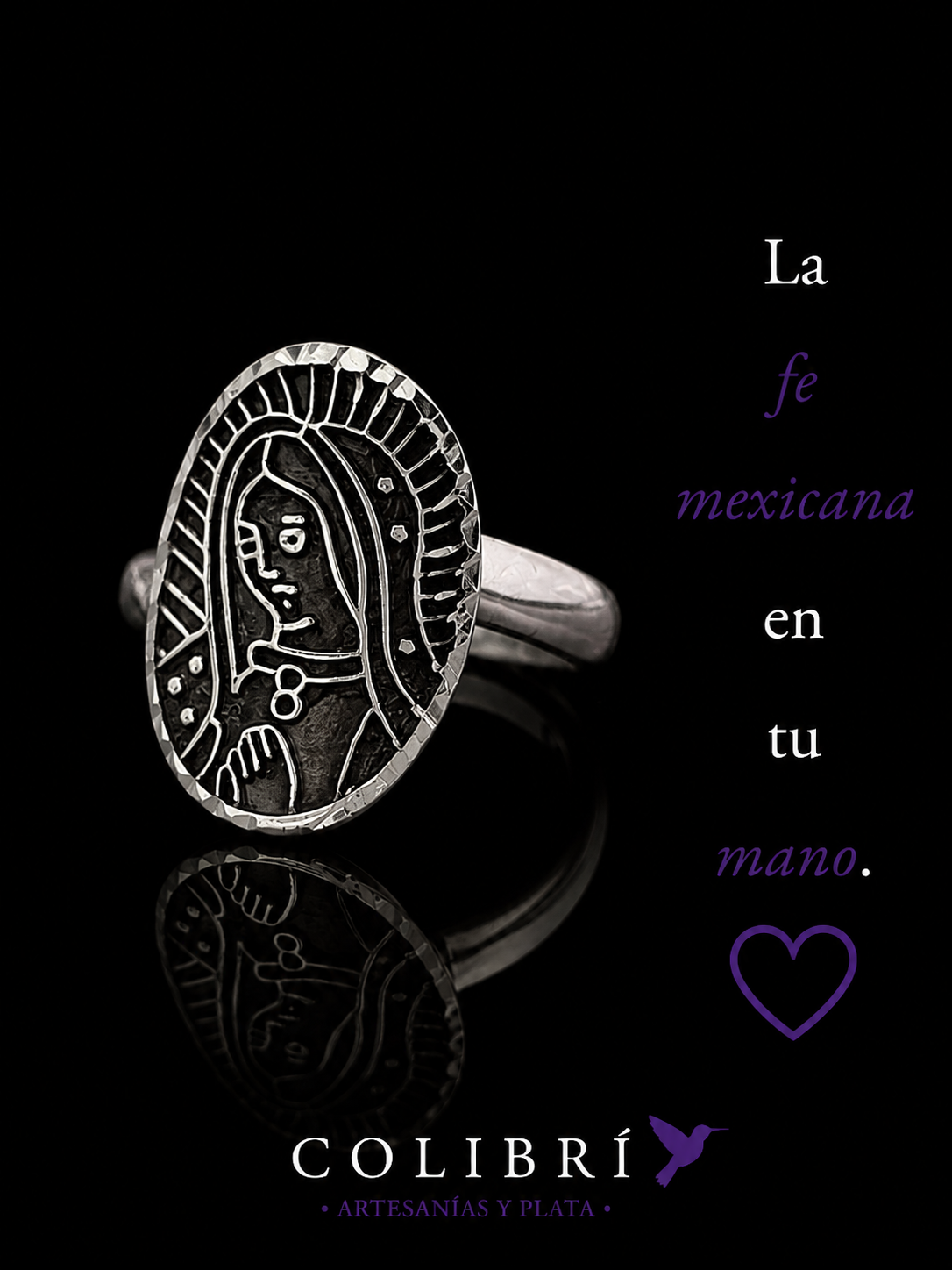 Anillo Virgen de Guadalupe Ovalado