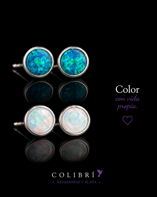 Aretes de Ópalo
