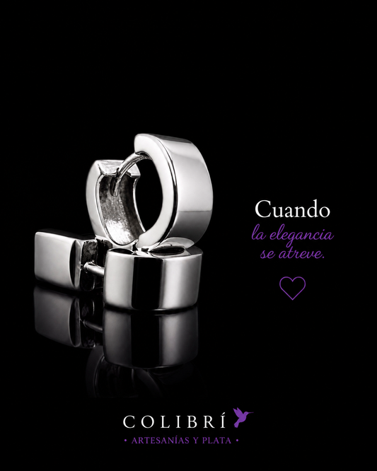 Aretes Huggies Cuadrados