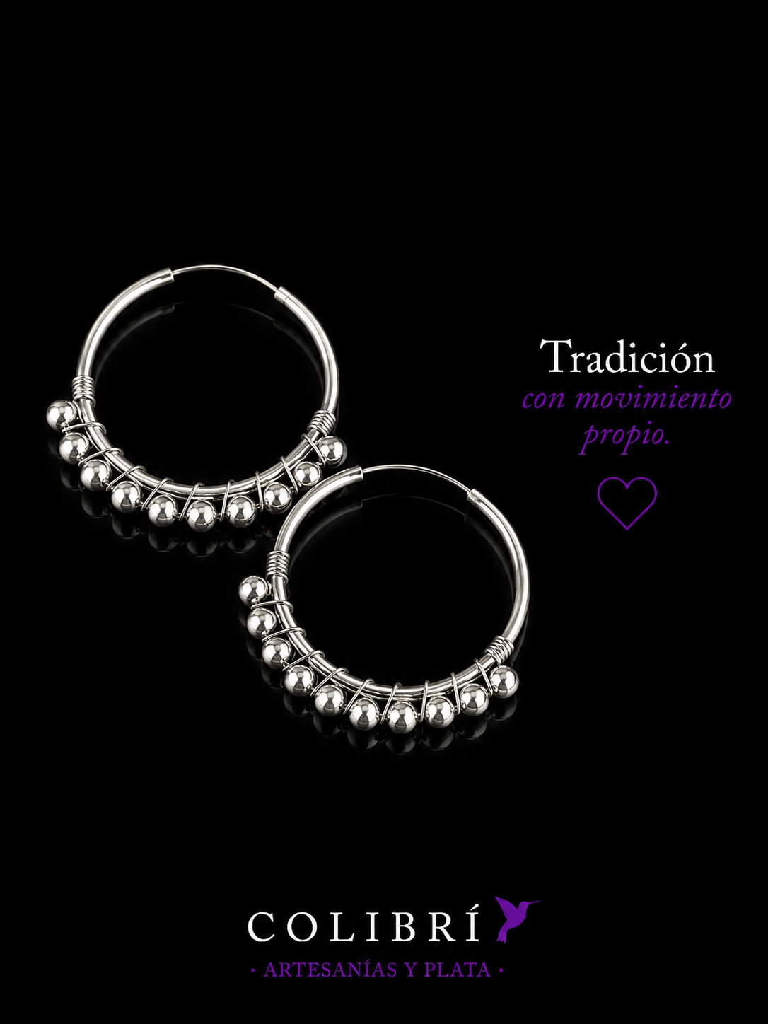 Arracadas con Perlas de Plata