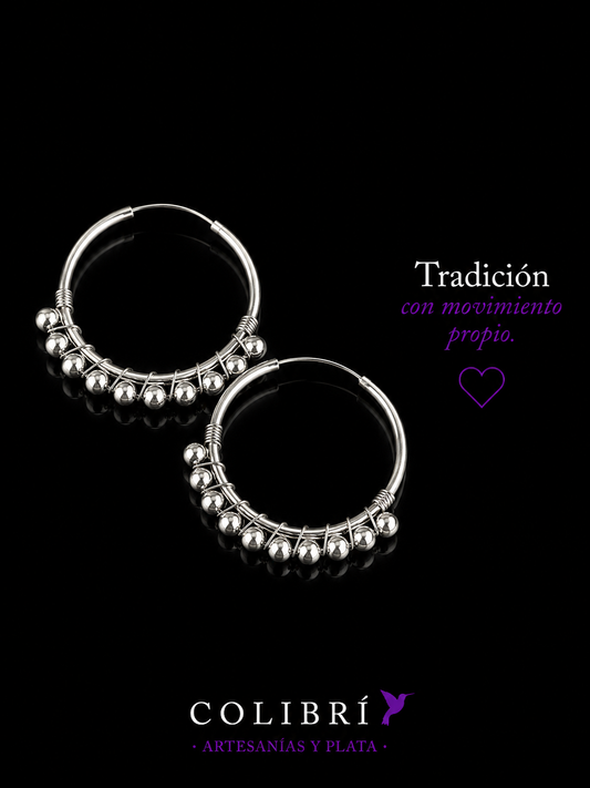 Arracadas con Perlas de Plata