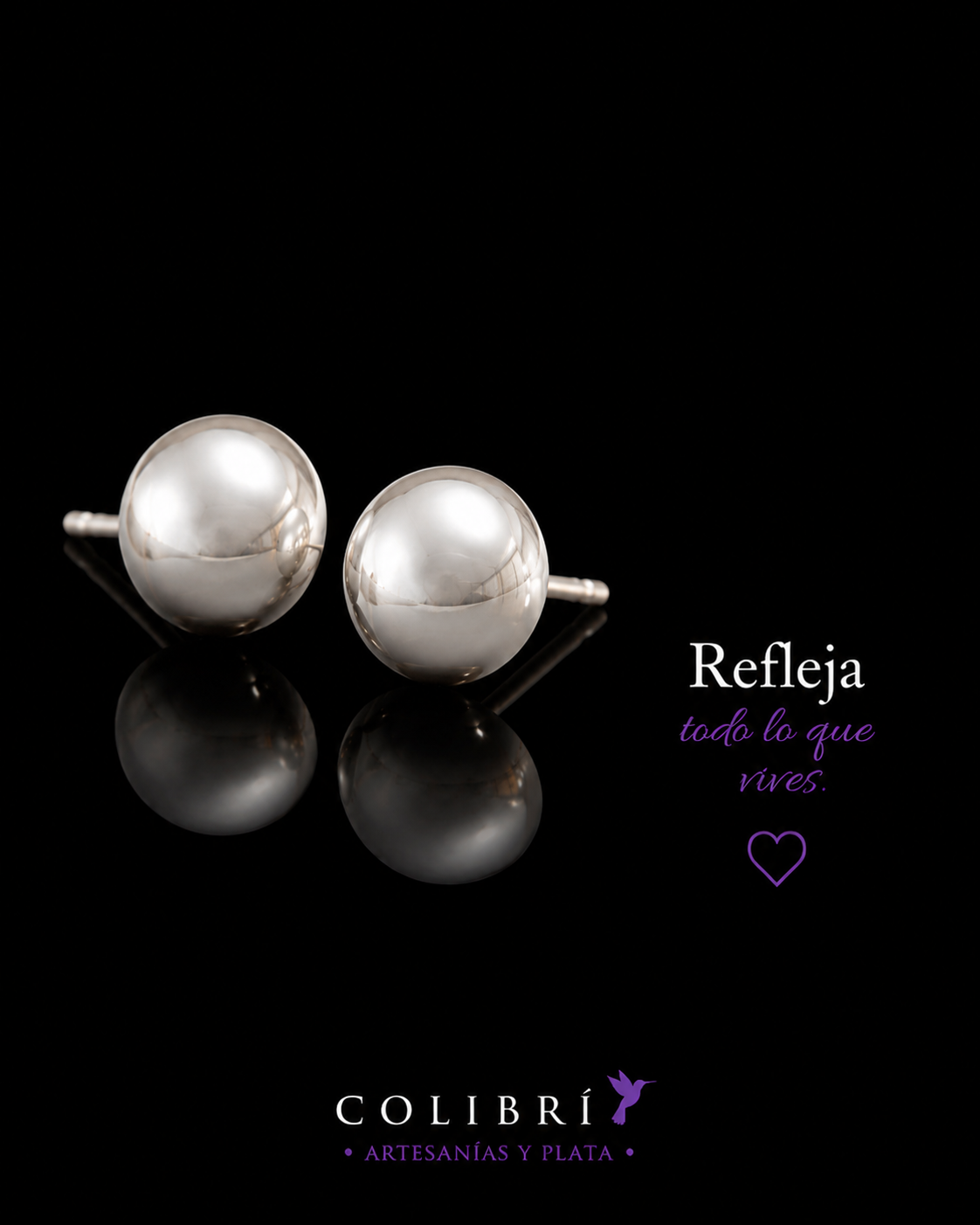 Aretes Media Bola