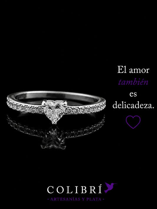 Anillo Corazón de Circonia