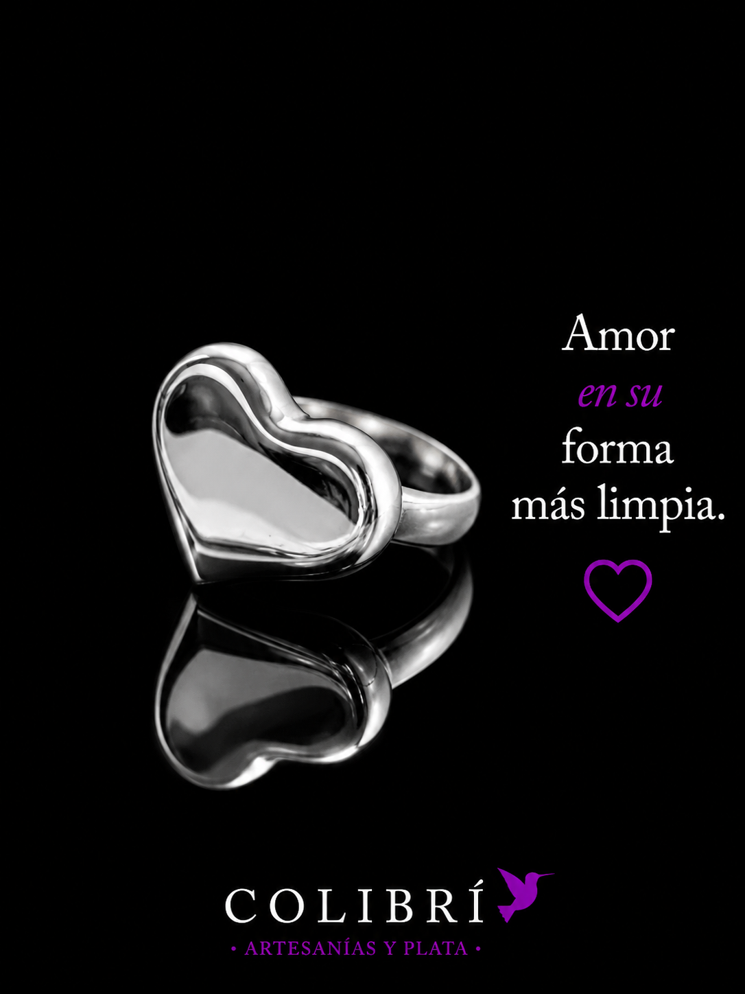 Anillo Corazón Plano
