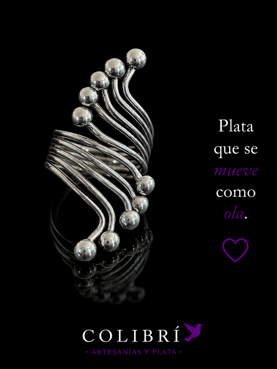 Anillo Diez Perlas de Plata
