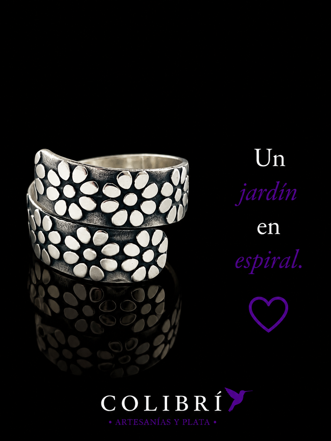 Anillo Espiral de Florecitas