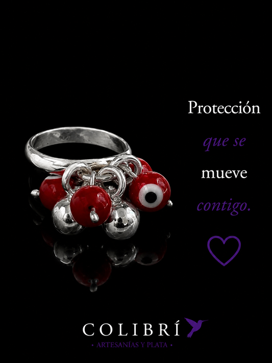 Anillo Ojo Turco con Dijes