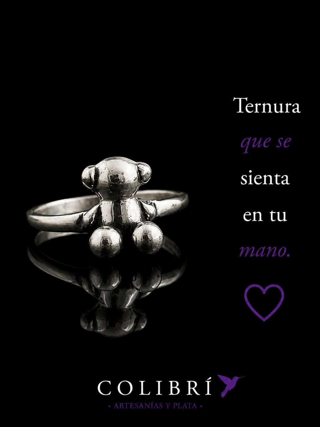 Anillo Osito de Plata