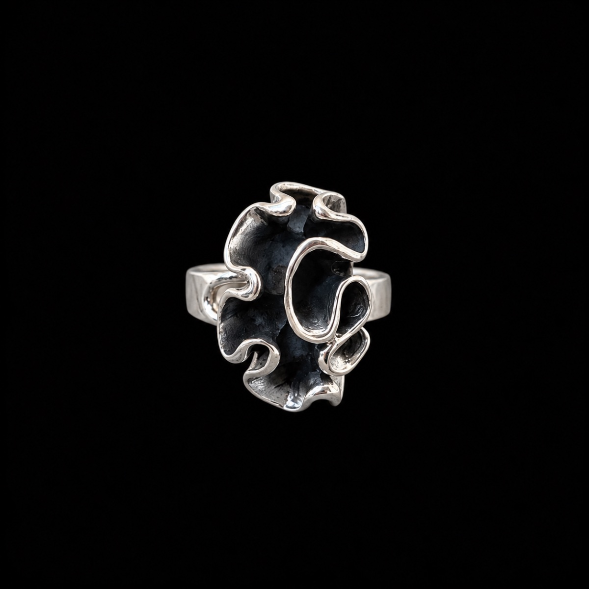 Anillo Flor Rara Oxidado