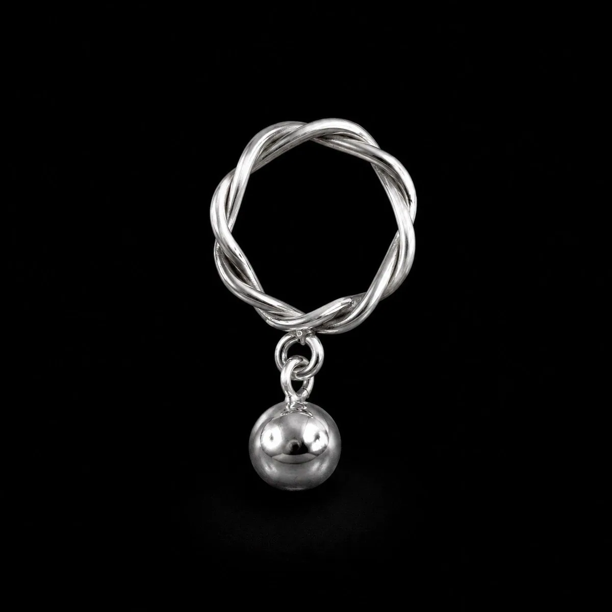 Anillo Perla Colgante