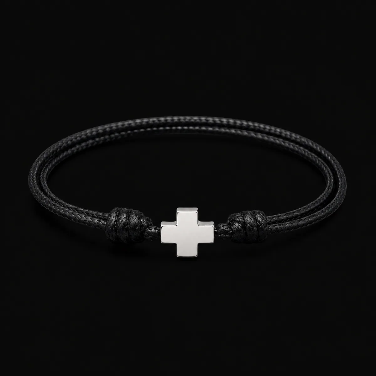 Pulsera Cruz Suiza en Piel Chica