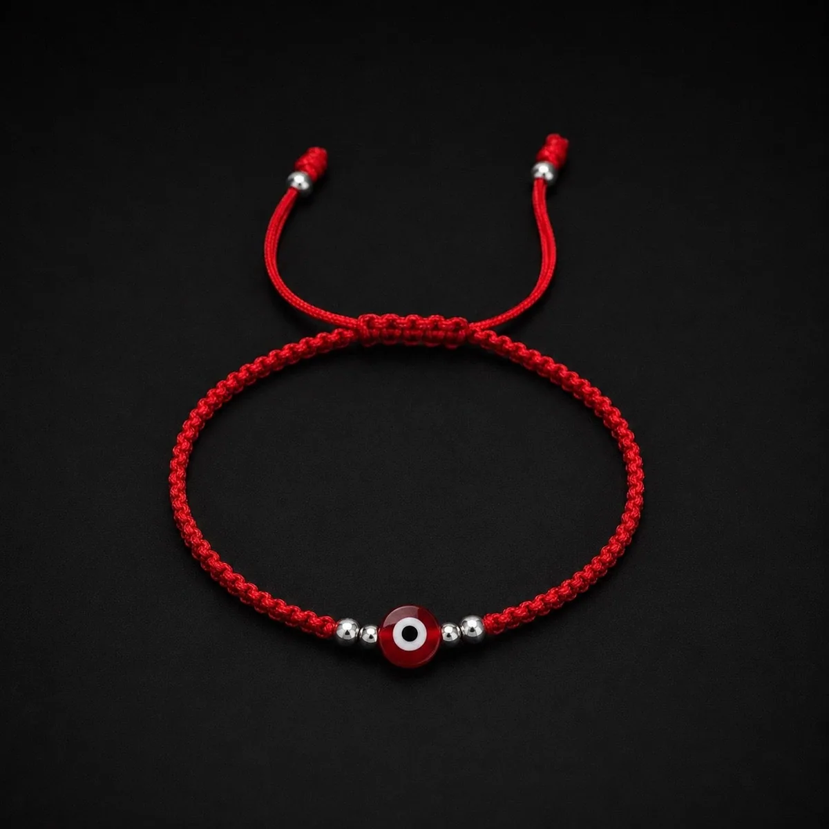 Pulsera Ojo Turco Rojo Plano