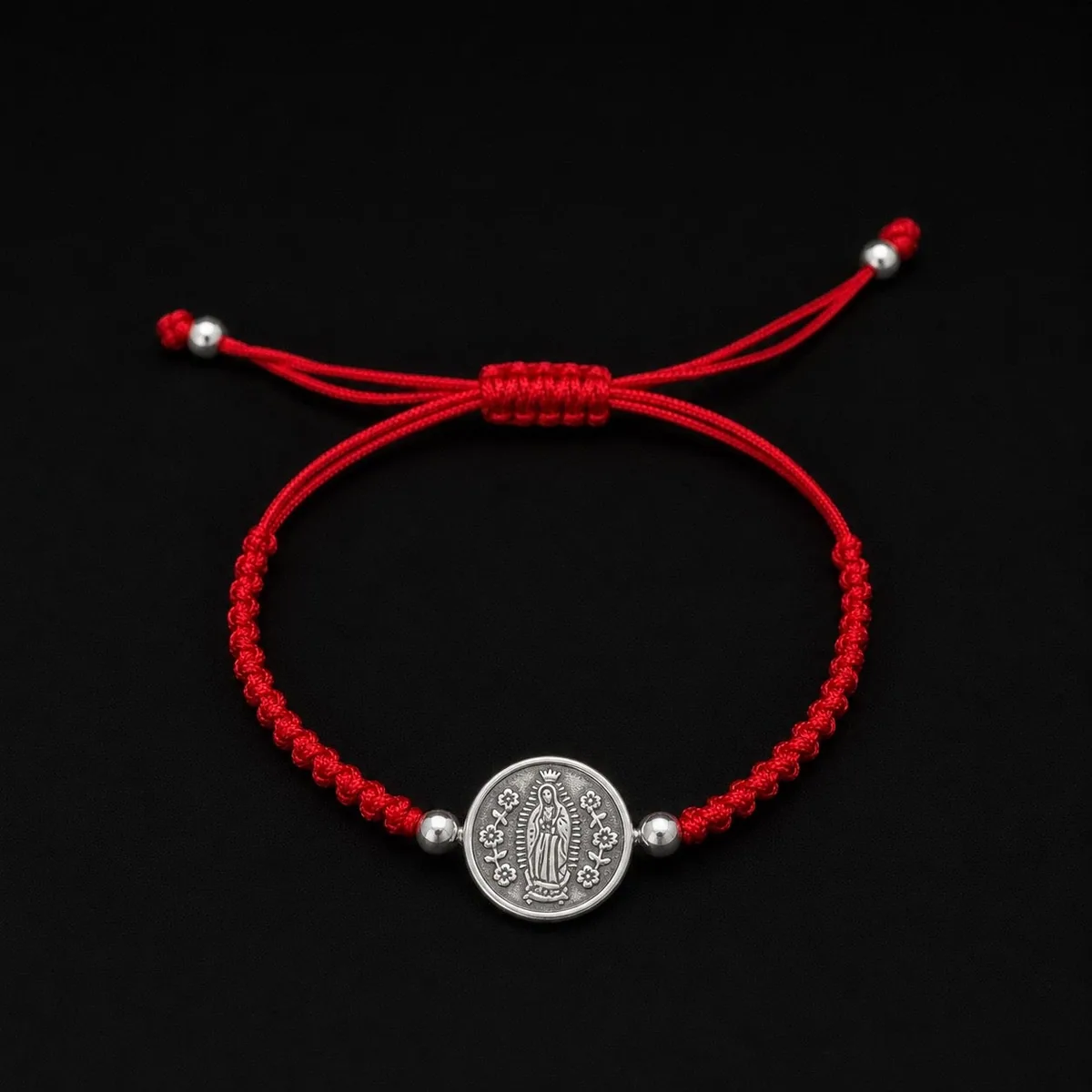 Pulsera Virgen de Guadalupe con Flores