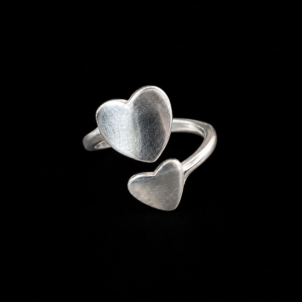 Anillo Corazones Gemelos