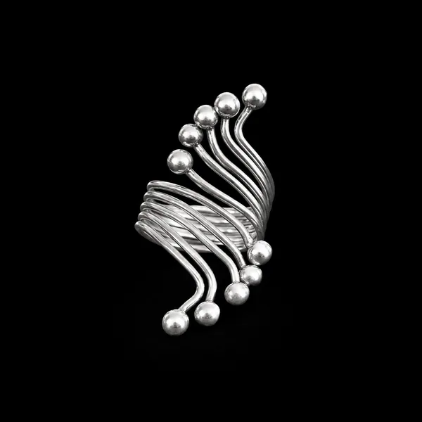 Anillo Diez Perlas de Plata