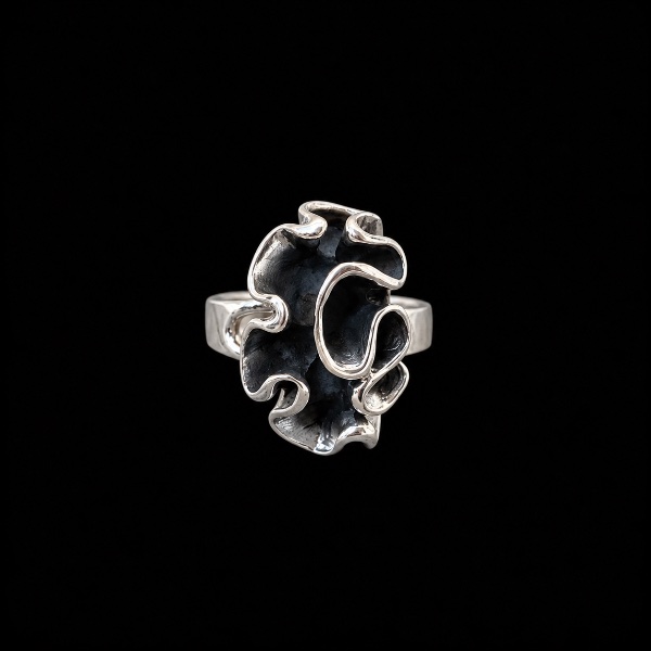 Anillo Flor Rara Oxidado