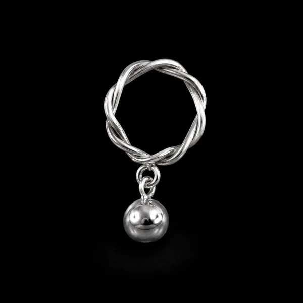 Anillo Perla Colgante