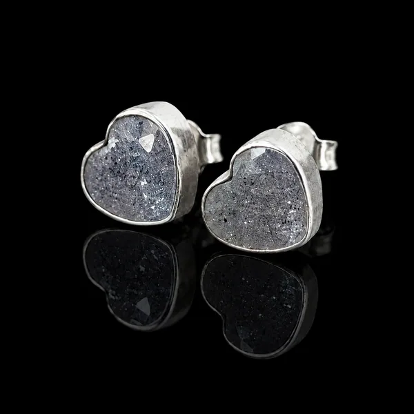 Aretes Corazón en Cornalina