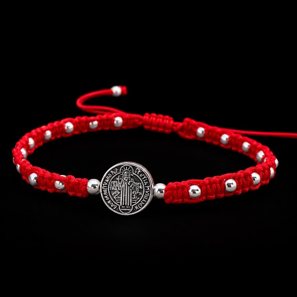 Hilo Tejido San Benito con Perlas de Plata Chico