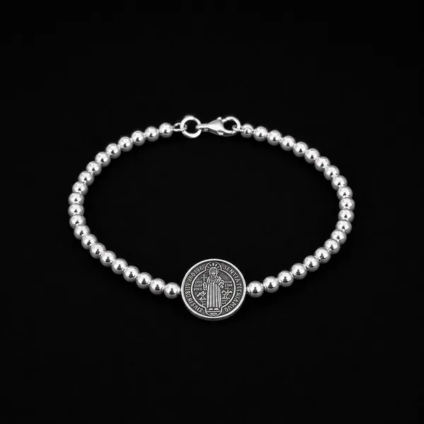 Pulsera San Benito Medalla Grande