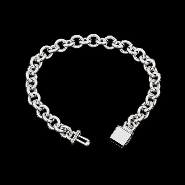 Pulsera Eslabón Redondo con Broche de Caja
